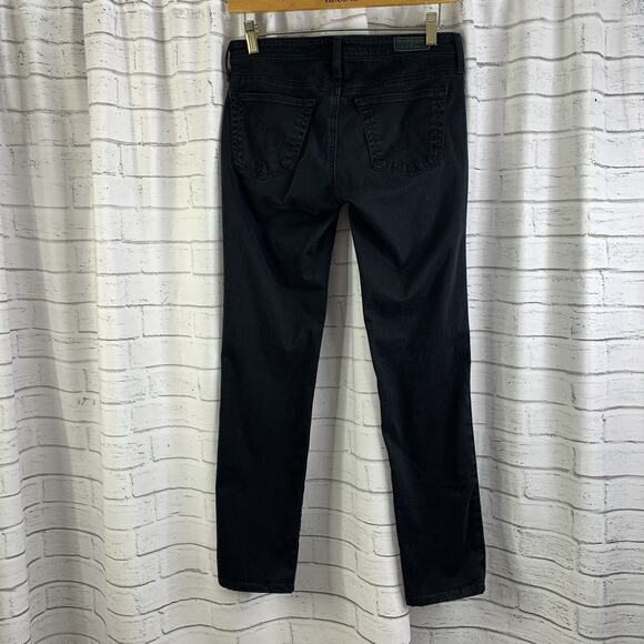 AG Adriano Goldschmied Size 27 27R The Stilt Cigarette Leg Jean Black *Read* - Picture 7 of 8